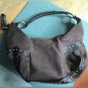 Kenneth Cole large hobo bag in Dark Brown